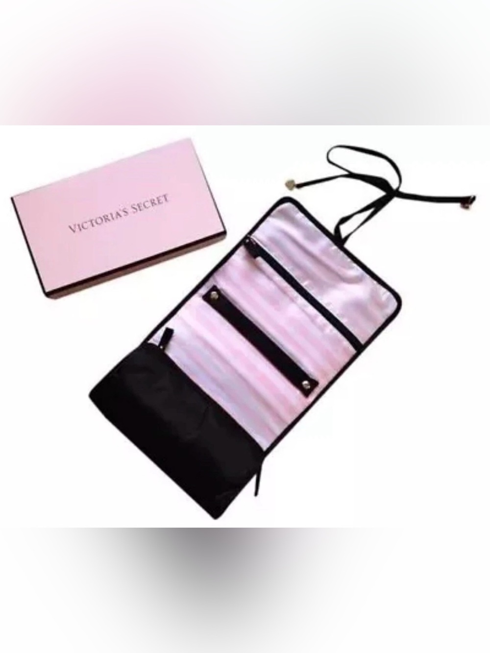 Victoria's Secret Forever Angel Travel Jewelry Roll Pouch Bag NWT & iBox